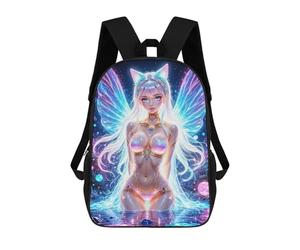 sinyumoney 17inchMochila Anime Fairy with Glowing Wings Mochila Escolar Impresa En 3D Para Niños Y Niñas, Mochila Para Portátil Para Niños/estudiantes/adultos