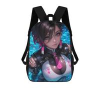 sinyumoney 17inchMochila Anime Girl with Pink Hair Gaming Mochila Escolar Impresa En 3D Para Niños Y Niñas, Mochila Para Portátil Para Niños/estudiantes/adultos