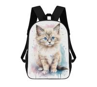 sinyumoney 17inchMochila Baby Ragdoll Cat Kitten Mochila Escolar Impresa En 3D Para Niños Y Niñas, Mochila Para Portátil Para Niños/estudiantes/adultos