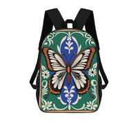sinyumoney 17inchMochila Butterfly Floral Art Mochila Escolar Impresa En 3D Para Niños Y Niñas, Mochila Para Portátil Para Niños/estudiantes/adultos