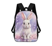 sinyumoney 17inchMochila Charming Bunny with Cherry Blossoms Mochila Escolar Impresa En 3D Para Niños Y Niñas, Mochila Para Portátil Para Niños/estudiantes/adultos