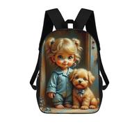 sinyumoney 17inchMochila Child with Puppy in Pajamas Mochila Escolar Impresa En 3D Para Niños Y Niñas, Mochila Para Portátil Para Niños/estudiantes/adultos