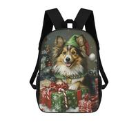 sinyumoney 17inchMochila Christmas Dog with Presents Mochila Escolar Impresa En 3D Para Niños Y Niñas, Mochila Para Portátil Para Niños/estudiantes/adultos