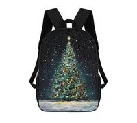 sinyumoney 17inchMochila Christmas Tree Oil Painting Mochila Escolar Impresa En 3D Para Niños Y Niñas, Mochila Para Portátil Para Niños/estudiantes/adultos