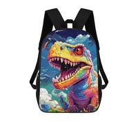 sinyumoney 17inchMochila Colorful Dinosaur Artwork Mochila Escolar Impresa En 3D Para Niños Y Niñas, Mochila Para Portátil Para Niños/estudiantes/adultos