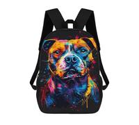 sinyumoney 17inchMochila Colorful Dog Portrait Art Print-24 Mochila Escolar Impresa En 3D Para Niños Y Niñas, Mochila Para Portátil Para Niños/estudiantes/adultos