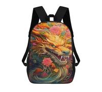 sinyumoney 17inchMochila Colorful Dragon Artwork Mochila Escolar Impresa En 3D Para Niños Y Niñas, Mochila Para Portátil Para Niños/estudiantes/adultos
