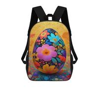 sinyumoney 17inchMochila Colorful Floral Egg Artwork Mochila Escolar Impresa En 3D Para Niños Y Niñas, Mochila Para Portátil Para Niños/estudiantes/adultos