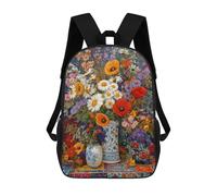 sinyumoney 17inchMochila Colorful Floral Still Life-1 Mochila Escolar Impresa En 3D Para Niños Y Niñas, Mochila Para Portátil Para Niños/estudiantes/adultos