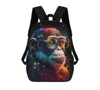 sinyumoney 17inchMochila Colorful Monkey Art Print-1 Mochila Escolar Impresa En 3D Para Niños Y Niñas, Mochila Para Portátil Para Niños/estudiantes/adultos
