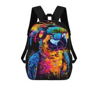 sinyumoney 17inchMochila Colorful Parrot Art Print Mochila Escolar Impresa En 3D Para Niños Y Niñas, Mochila Para Portátil Para Niños/estudiantes/adultos