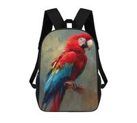 sinyumoney 17inchMochila Colorful Parrot Painting-1 Mochila Escolar Impresa En 3D Para Niños Y Niñas, Mochila Para Portátil Para Niños/estudiantes/adultos