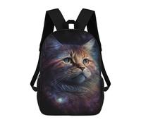 sinyumoney 17inchMochila Cosmic Cat Portrait-69 Mochila Escolar Impresa En 3D Para Niños Y Niñas, Mochila Para Portátil Para Niños/estudiantes/adultos