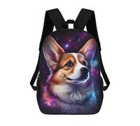sinyumoney 17inchMochila Cosmic Corgi Portrait-6 Mochila Escolar Impresa En 3D Para Niños Y Niñas, Mochila Para Portátil Para Niños/estudiantes/adultos