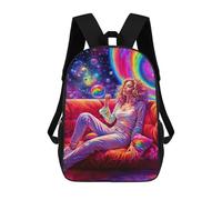 sinyumoney 17inchMochila Cosmic Daydream Mochila Escolar Impresa En 3D Para Niños Y Niñas, Mochila Para Portátil Para Niños/estudiantes/adultos