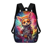 sinyumoney 17inchMochila Cosmic Fox Astronaut-3 Mochila Escolar Impresa En 3D Para Niños Y Niñas, Mochila Para Portátil Para Niños/estudiantes/adultos