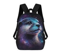 sinyumoney 17inchMochila Cosmic Otter Portrait Mochila Escolar Impresa En 3D Para Niños Y Niñas, Mochila Para Portátil Para Niños/estudiantes/adultos