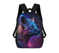 sinyumoney 17inchMochila Cosmic Wolf Portrait-26 Mochila Escolar Impresa En 3D Para Niños Y Niñas, Mochila Para Portátil Para Niños/estudiantes/adultos