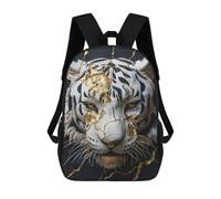 sinyumoney 17inchMochila Cracked Tiger with Gold Inlay Mochila Escolar Impresa En 3D Para Niños Y Niñas, Mochila Para Portátil Para Niños/estudiantes/adultos