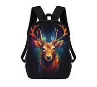 sinyumoney 17inchMochila Deer Colorful Pain Dark BG Mochila Escolar Impresa En 3D Para Niños Y Niñas, Mochila Para Portátil Para Niños/estudiantes/adultos