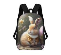 sinyumoney 17inchMochila Easter Bunny with Egg Basket Mochila Escolar Impresa En 3D Para Niños Y Niñas, Mochila Para Portátil Para Niños/estudiantes/adultos