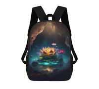 sinyumoney 17inchMochila Enchanted Lotus Cave Mochila Escolar Impresa En 3D Para Niños Y Niñas, Mochila Para Portátil Para Niños/estudiantes/adultos