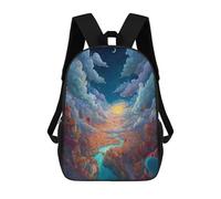 sinyumoney 17inchMochila Fantasy Cloud Cityscape Mochila Escolar Impresa En 3D Para Niños Y Niñas, Mochila Para Portátil Para Niños/estudiantes/adultos