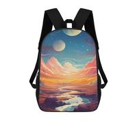 sinyumoney 17inchMochila Fantasy Desert Landscape with River Mochila Escolar Impresa En 3D Para Niños Y Niñas, Mochila Para Portátil Para Niños/estudiantes/adultos