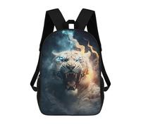 sinyumoney 17inchMochila Flaming White Tiger Art Print Mochila Escolar Impresa En 3D Para Niños Y Niñas, Mochila Para Portátil Para Niños/estudiantes/adultos