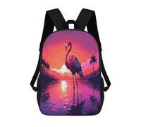 sinyumoney 17inchMochila Flamingo in Lake Mochila Escolar Impresa En 3D Para Niños Y Niñas, Mochila Para Portátil Para Niños/estudiantes/adultos
