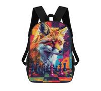sinyumoney 17inchMochila Fox Chess Strategy Art Print -2 Mochila Escolar Impresa En 3D Para Niños Y Niñas, Mochila Para Portátil Para Niños/estudiantes/adultos