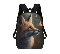 sinyumoney 17inchMochila Fox Fantasy Butterfly Mochila Escolar Impresa En 3D Para Niños Y Niñas, Mochila Para Portátil Para Niños/estudiantes/adultos