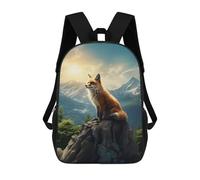 sinyumoney 17inchMochila Fox Mountains Mochila Escolar Impresa En 3D Para Niños Y Niñas, Mochila Para Portátil Para Niños/estudiantes/adultos