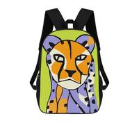 sinyumoney 17inchMochila Funny Jungle Cheetah Mochila Escolar Impresa En 3D Para Niños Y Niñas, Mochila Para Portátil Para Niños/estudiantes/adultos