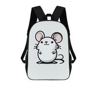 sinyumoney 17inchMochila Funny White Mouse Mochila Escolar Impresa En 3D Para Niños Y Niñas, Mochila Para Portátil Para Niños/estudiantes/adultos