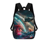 sinyumoney 17inchMochila Galactic Frontier Mochila Escolar Impresa En 3D Para Niños Y Niñas, Mochila Para Portátil Para Niños/estudiantes/adultos
