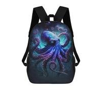 sinyumoney 17inchMochila Galactic Octopus Art Print-18 Mochila Escolar Impresa En 3D Para Niños Y Niñas, Mochila Para Portátil Para Niños/estudiantes/adultos