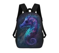 sinyumoney 17inchMochila Galactic Seahorse Art Print-1 Mochila Escolar Impresa En 3D Para Niños Y Niñas, Mochila Para Portátil Para Niños/estudiantes/adultos