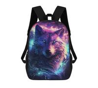 sinyumoney 17inchMochila Galactic Wolf Portrait Mochila Escolar Impresa En 3D Para Niños Y Niñas, Mochila Para Portátil Para Niños/estudiantes/adultos