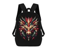 sinyumoney 17inchMochila Geometric Dragon Mochila Escolar Impresa En 3D Para Niños Y Niñas, Mochila Para Portátil Para Niños/estudiantes/adultos