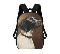 sinyumoney 17inchMochila German Shorthaired Pointer Painting-2 Mochila Escolar Impresa En 3D Para Niños Y Niñas, Mochila Para Portátil Para Niños/estudiantes/adultos