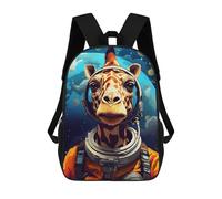 sinyumoney 17inchMochila Giraffe Astronaut in Space Suit-1 Mochila Escolar Impresa En 3D Para Niños Y Niñas, Mochila Para Portátil Para Niños/estudiantes/adultos