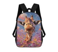 sinyumoney 17inchMochila Giraffe in Flower Field-3 Mochila Escolar Impresa En 3D Para Niños Y Niñas, Mochila Para Portátil Para Niños/estudiantes/adultos