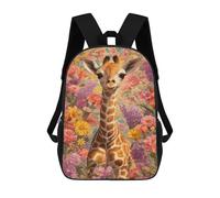 sinyumoney 17inchMochila Giraffe in Flower Garden-1 Mochila Escolar Impresa En 3D Para Niños Y Niñas, Mochila Para Portátil Para Niños/estudiantes/adultos