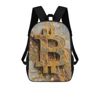 sinyumoney 17inchMochila Golden Marble Wall Art Decor Mochila Escolar Impresa En 3D Para Niños Y Niñas, Mochila Para Portátil Para Niños/estudiantes/adultos