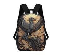 sinyumoney 17inchMochila Golden Phoenix God Art Mochila Escolar Impresa En 3D Para Niños Y Niñas, Mochila Para Portátil Para Niños/estudiantes/adultos
