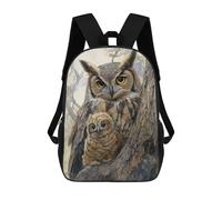 sinyumoney 17inchMochila Great Horned Owl Family Mochila Escolar Impresa En 3D Para Niños Y Niñas, Mochila Para Portátil Para Niños/estudiantes/adultos