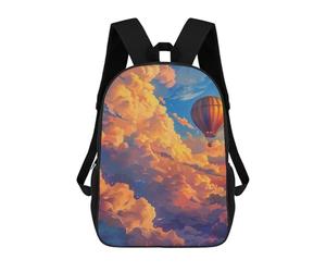 sinyumoney 17inchMochila Hot Air Balloon Sky Mochila Escolar Impresa En 3D Para Niños Y Niñas, Mochila Para Portátil Para Niños/estudiantes/adultos