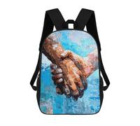 sinyumoney 17inchMochila Impressionistic Hands Holding Painting Mochila Escolar Impresa En 3D Para Niños Y Niñas, Mochila Para Portátil Para Niños/estudiantes/adultos