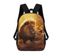 sinyumoney 17inchMochila Lion Lioness Romantic Love Mochila Escolar Impresa En 3D Para Niños Y Niñas, Mochila Para Portátil Para Niños/estudiantes/adultos